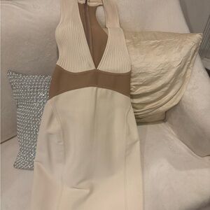 Herve Leger Sexy Natural Colored Dress Large Good condition